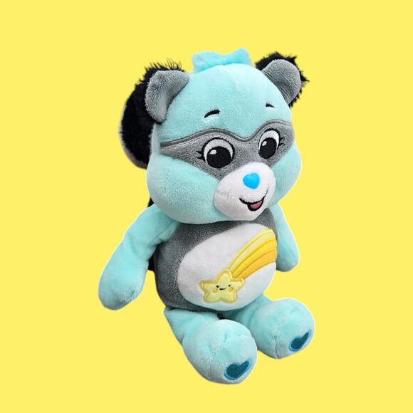 Care Bears Wish Bear 10" Bandit Mask Raccoon Plush Stuffed Toy Halloween Theme - Picture 4 of 13